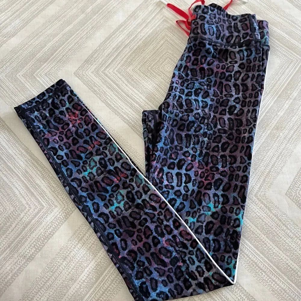 The Upside Women’s Marina Animal Print Blue & Black Leggings